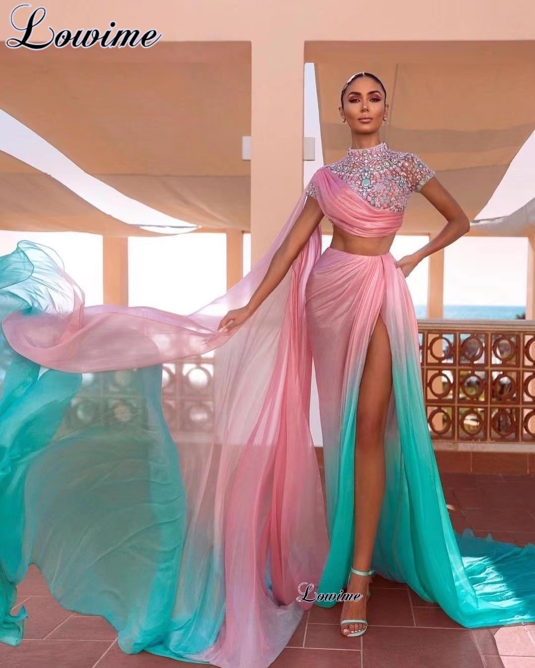 Briar Cosplay Prop - İki adet Dubai balo kıyafetleri yarık