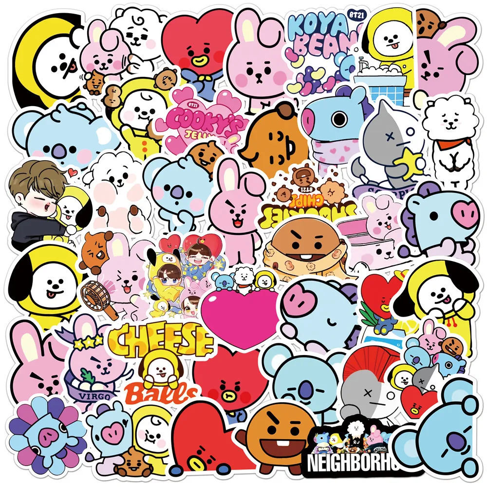 Kawaii BT21 Çıkartmaları Valiz - Evoker Cosplay Prop incelemesi ve fiyatı